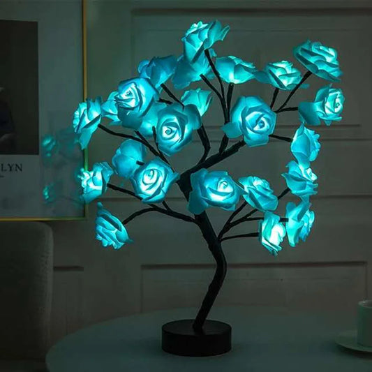 Rose Tree Lamp – 24 Glowing LED Roses