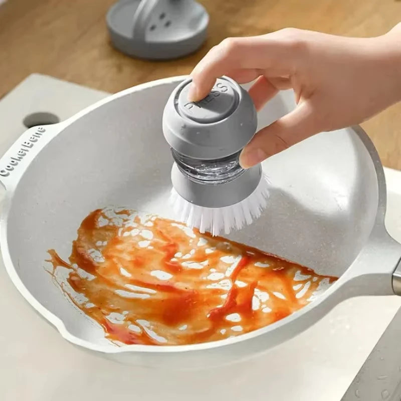 Soap-Dispensing Dish Brush – Scrub & Clean in Seconds