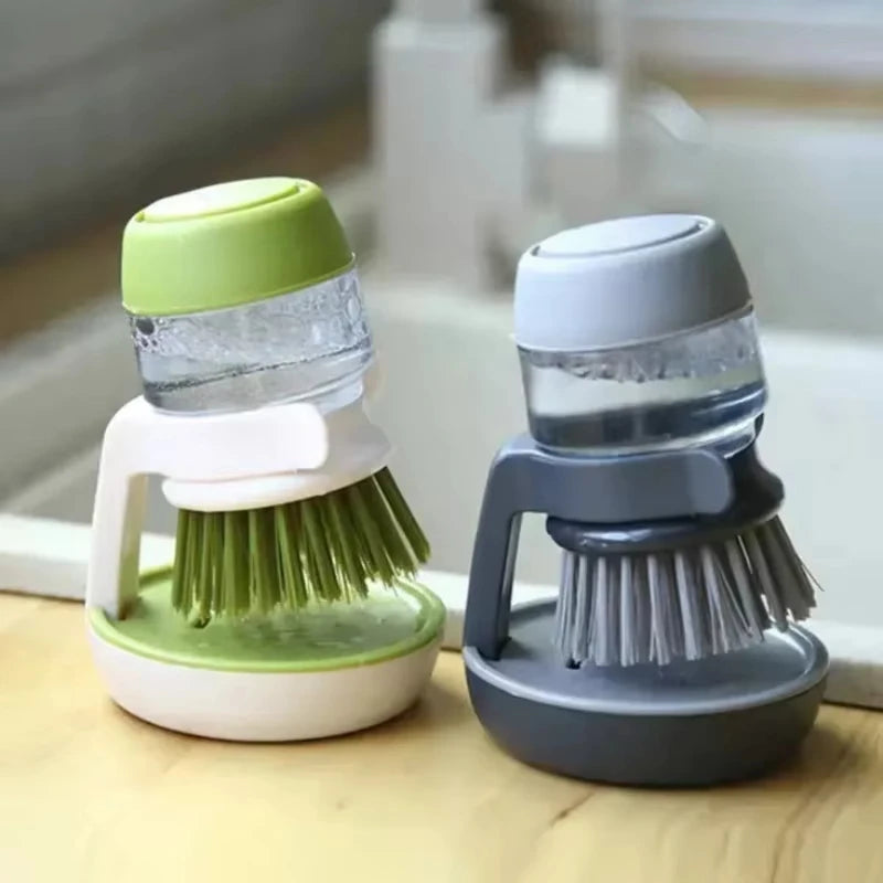 Soap-Dispensing Dish Brush – Scrub & Clean in Seconds