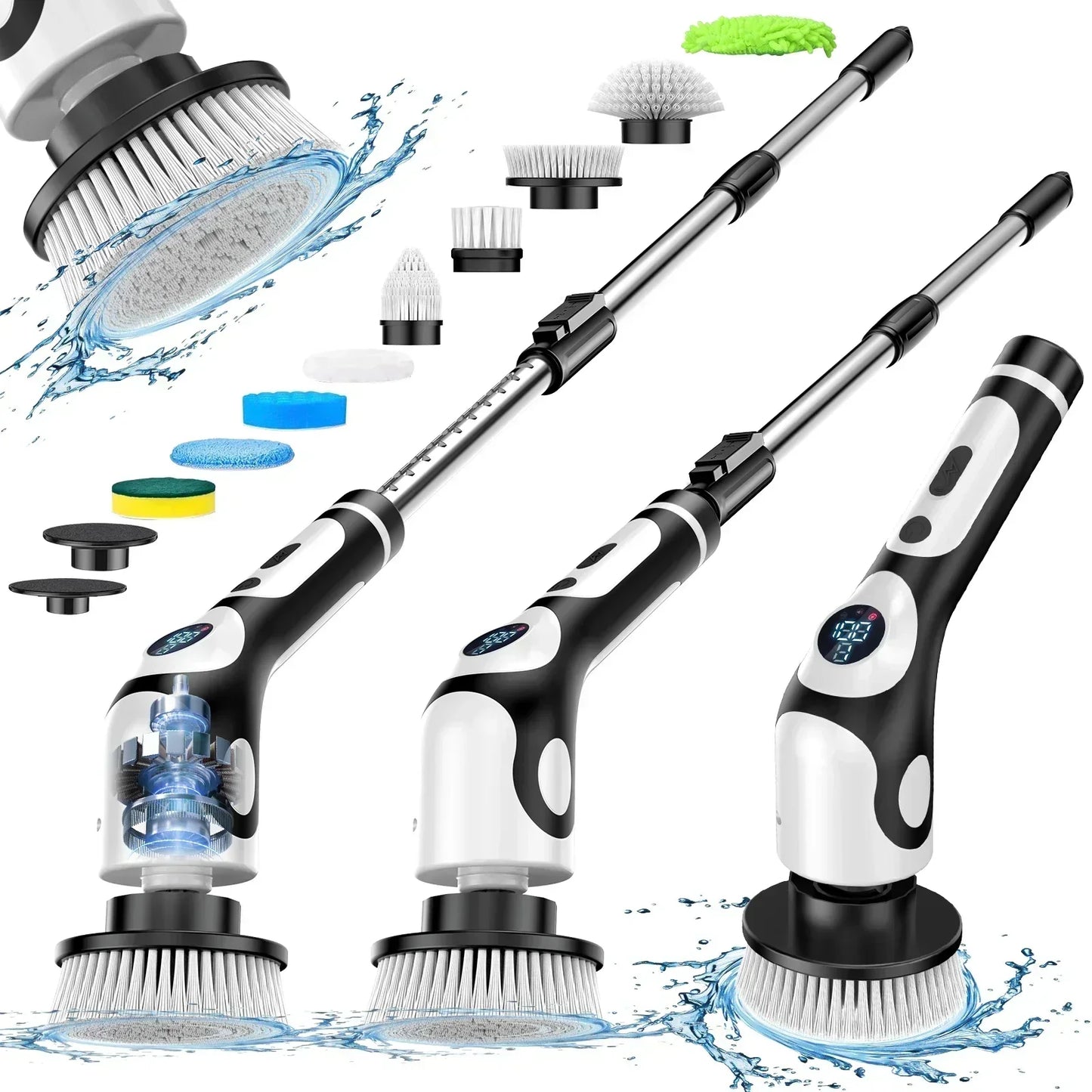 TINSOL 11-in-1 Smart Rechargeable Electric Cleaning Brush for Kitchen and Home Use