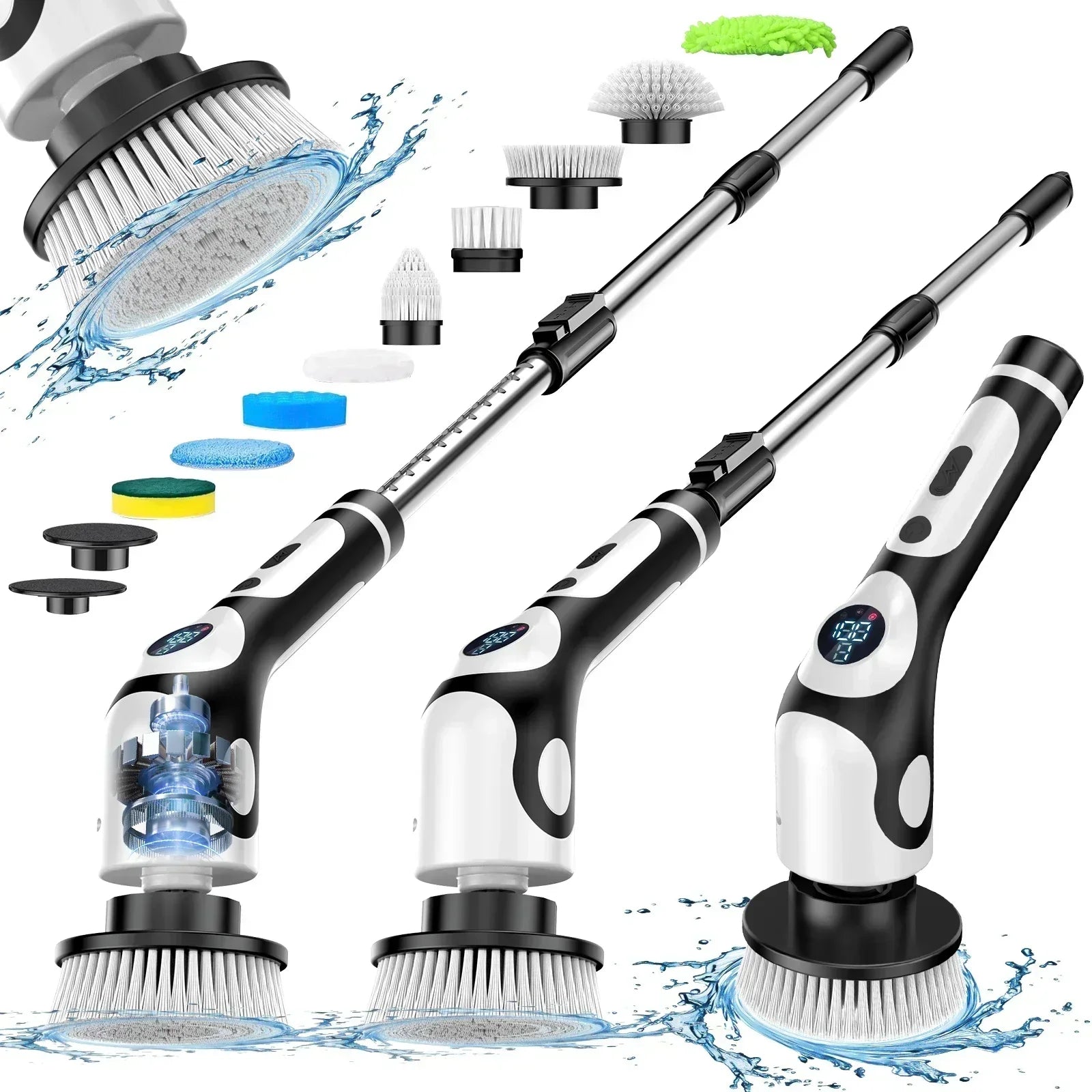 TINSOL 11-in-1 Smart Rechargeable Electric Cleaning Brush for Kitchen and Home Use
