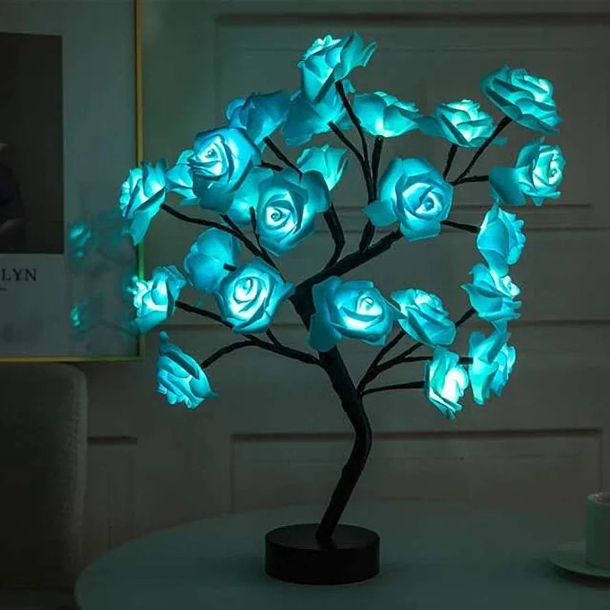 Rose Tree Lamp – 24 Glowing LED Roses