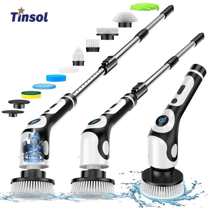 TINSOL 11-in-1 Smart Rechargeable Electric Cleaning Brush for Kitchen and Home Use
