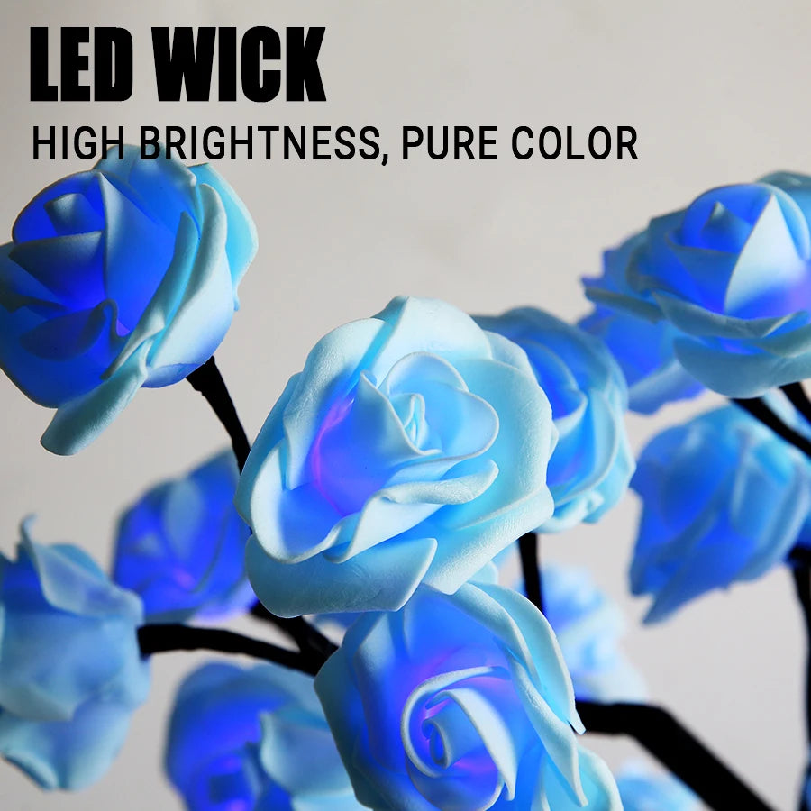 Rose Tree Lamp – 24 Glowing LED Roses
