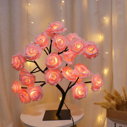 Rose Tree Lamp – 24 Glowing LED Roses