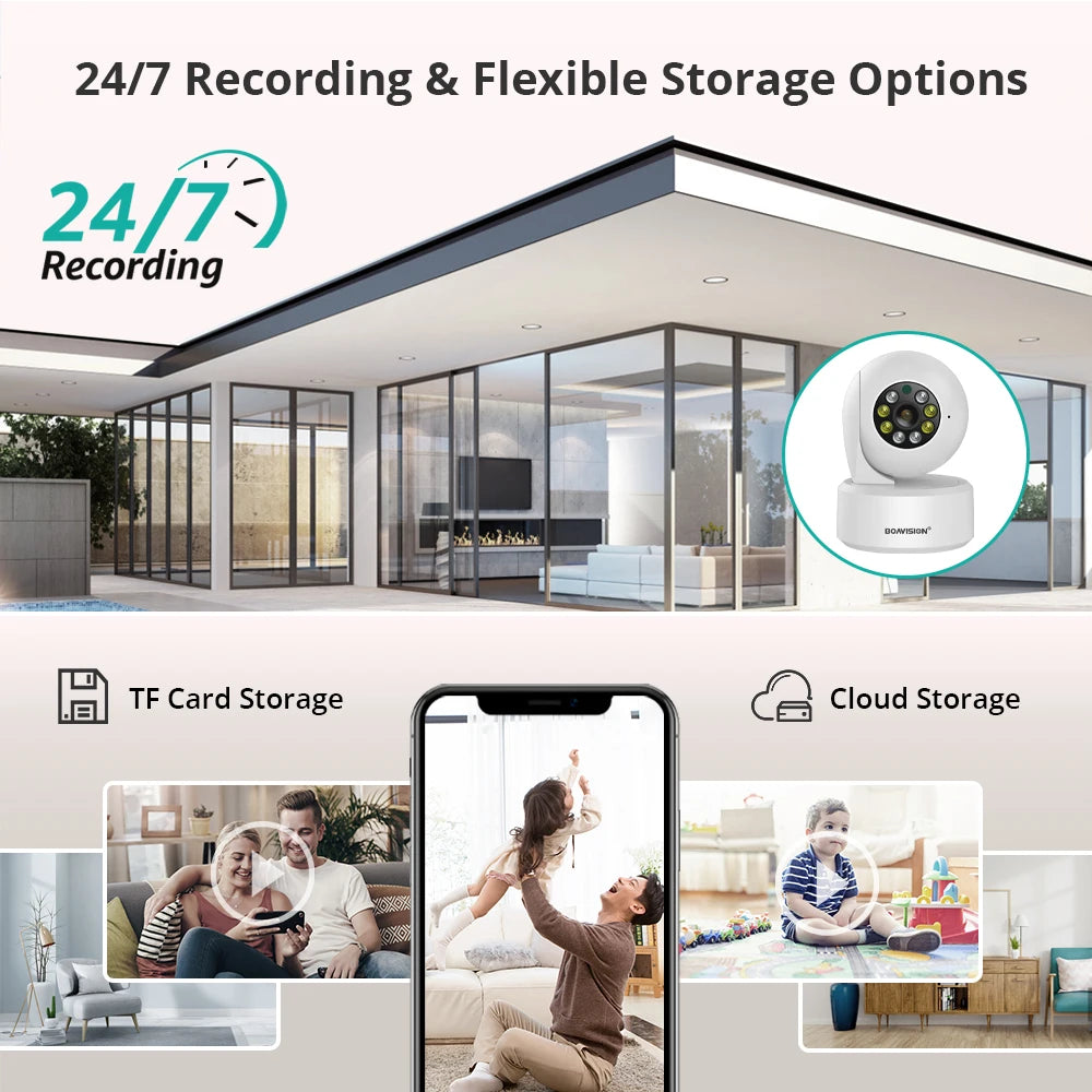 BOAVISION Smart Cam 4MP WiFi – AI Auto Tracking