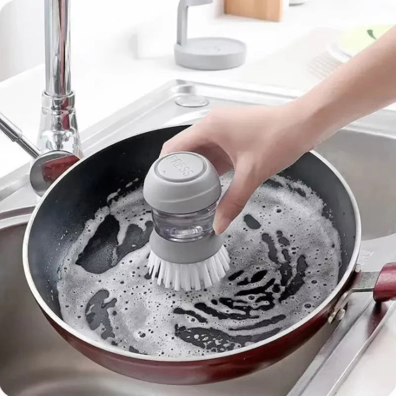 Soap-Dispensing Dish Brush – Scrub & Clean in Seconds